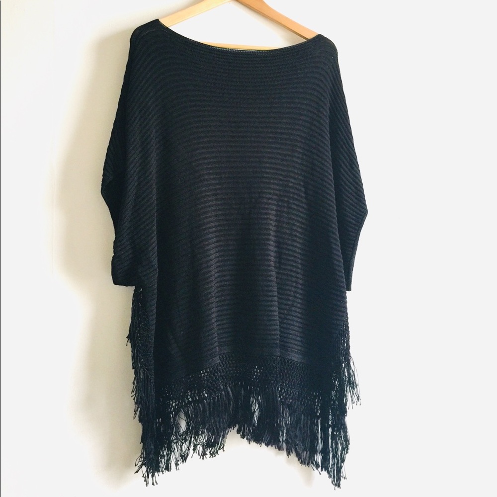Club Monaco fringe knitted Top